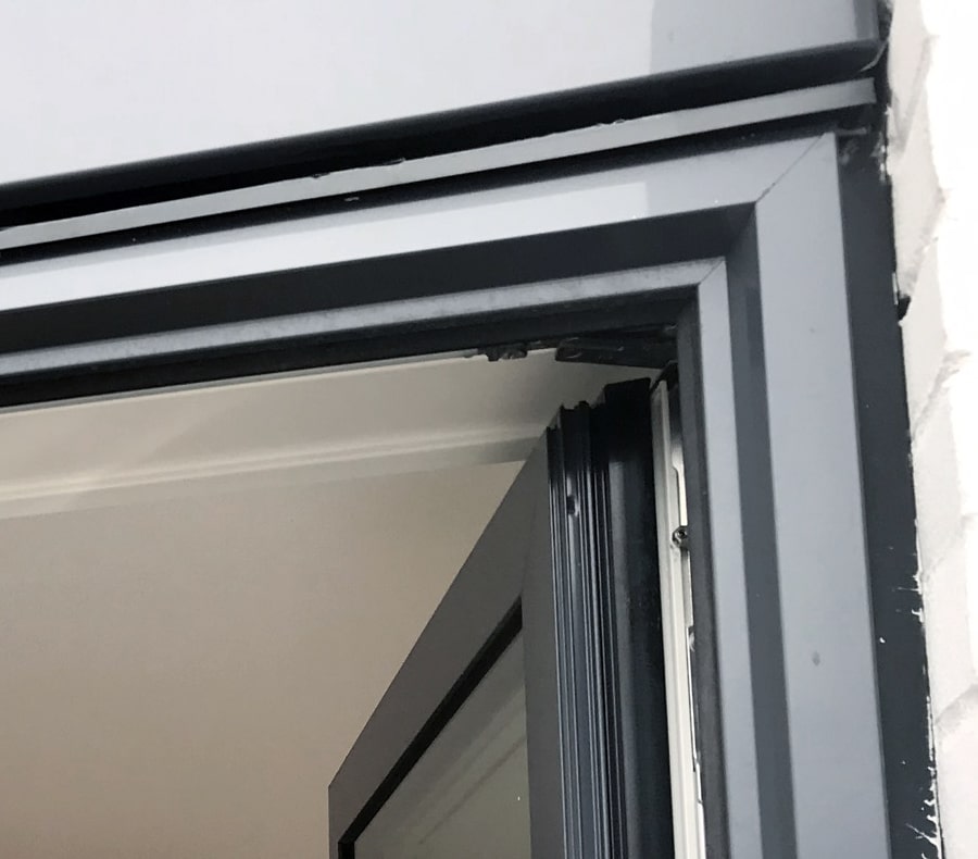 Aluminium kozijn detailfoto hoek