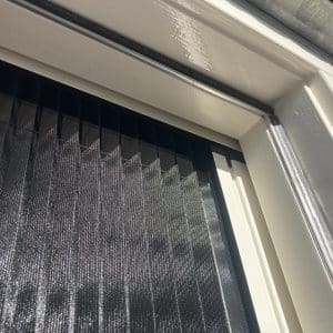 Detail plissé tuindeur